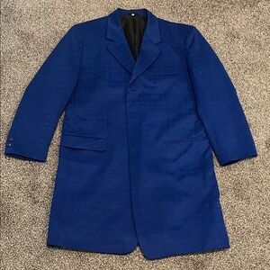 Men's Large Pronti Collection by Phita Blue Extra Long Blazer (small snag)